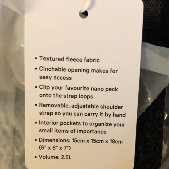 LULULEMON Crossbody Fleece Bucket Bag 2.5L in Black - Picture 7 of 9